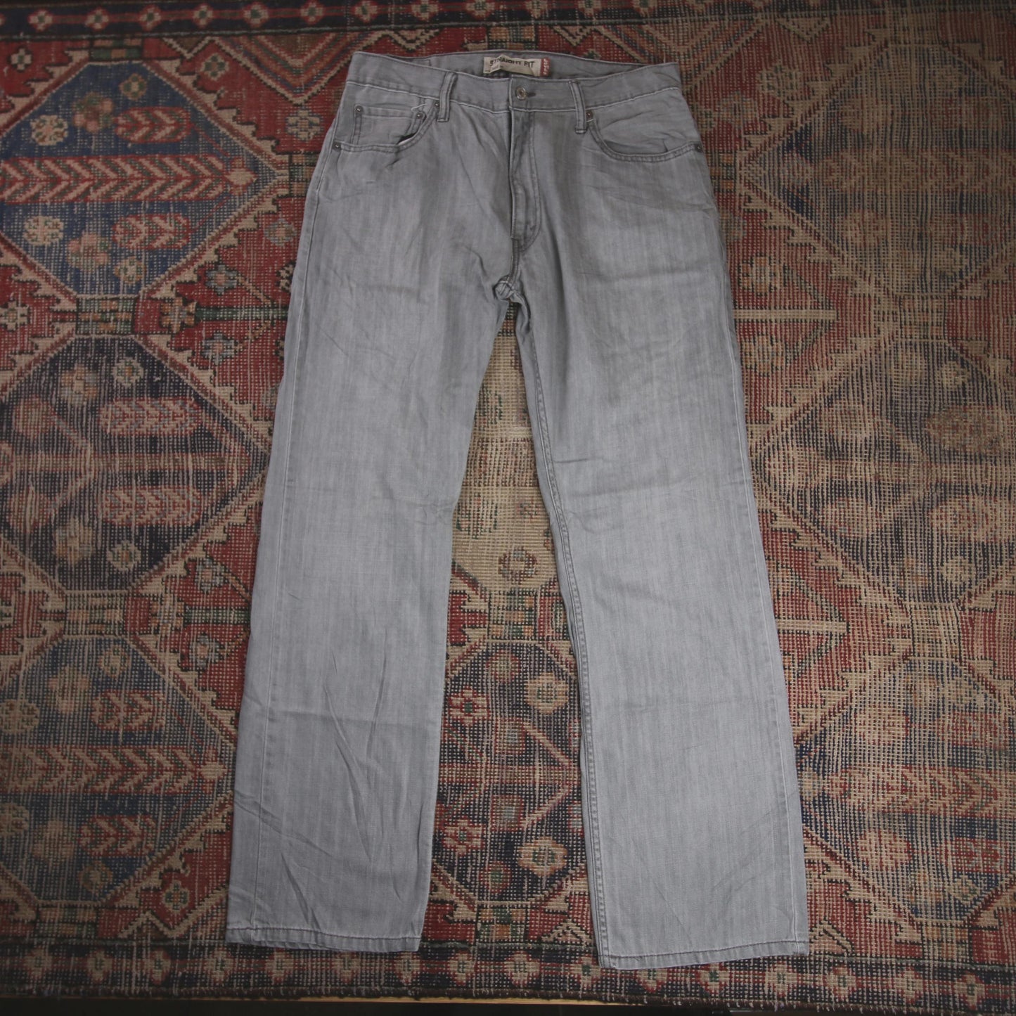 Levi's 505 W32 L30 Straight Leg Regular Fit Grey Denim Jeans