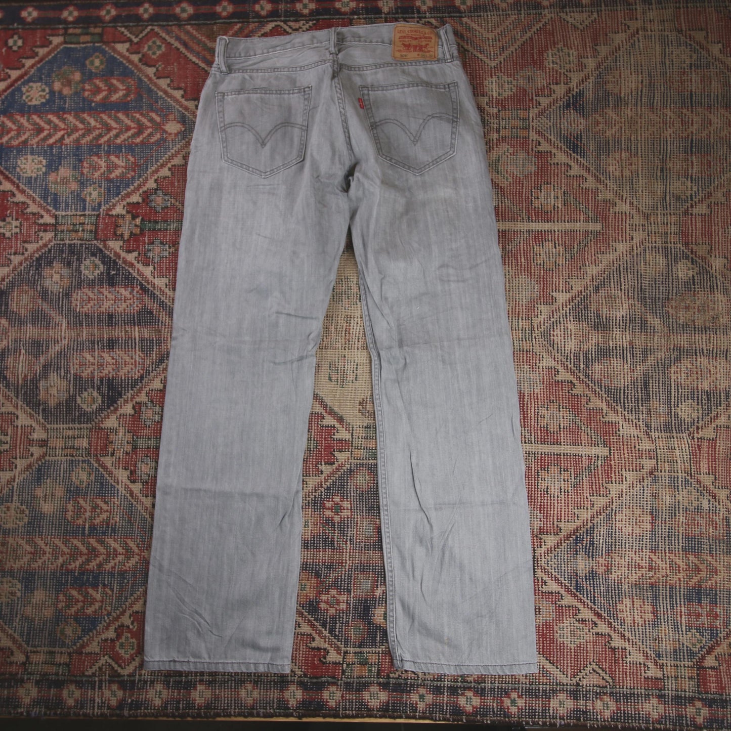 Levi's 505 W32 L30 Straight Leg Regular Fit Grey Denim Jeans