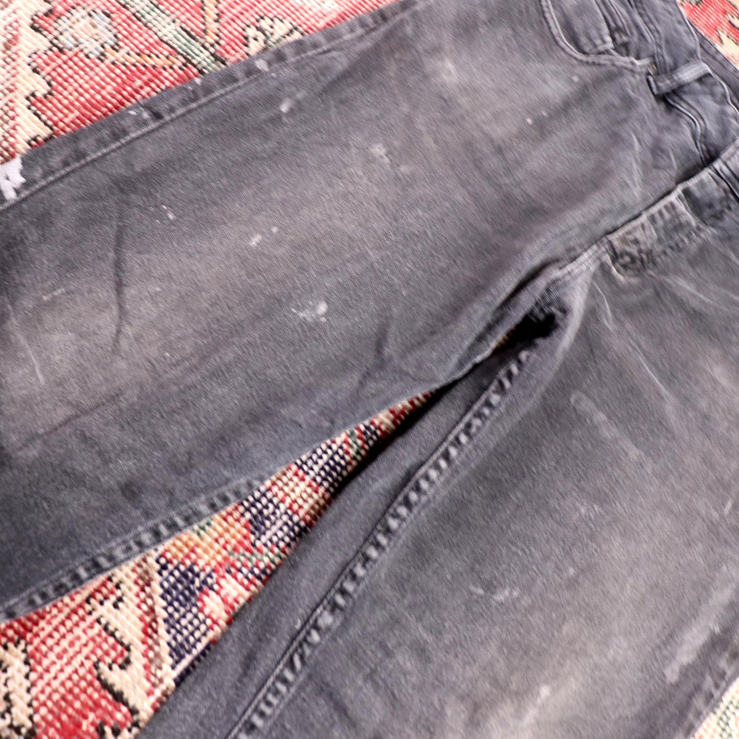 Lee W32 L32 Straight Leg Relaxed Fit Black Denim Jeans