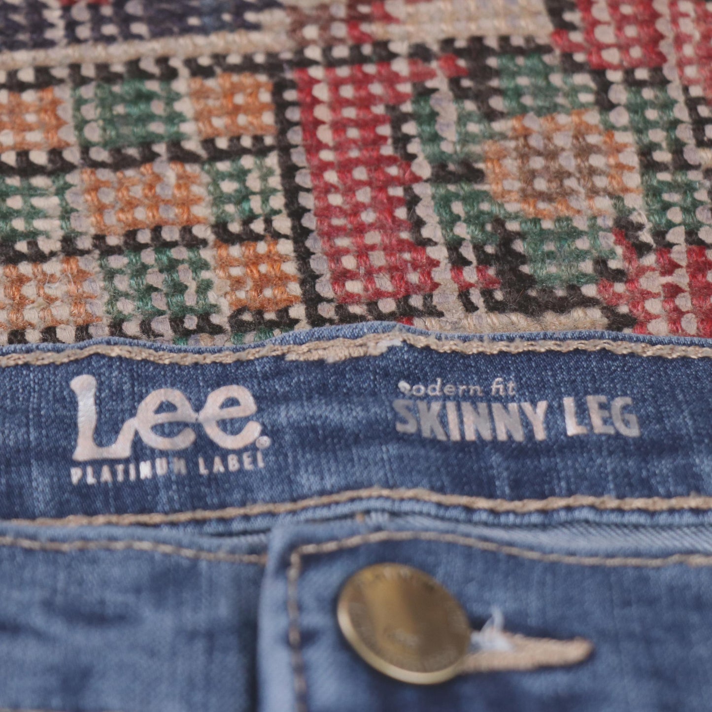 Lee W36 L28 Skinny Blue Denim Jeans
