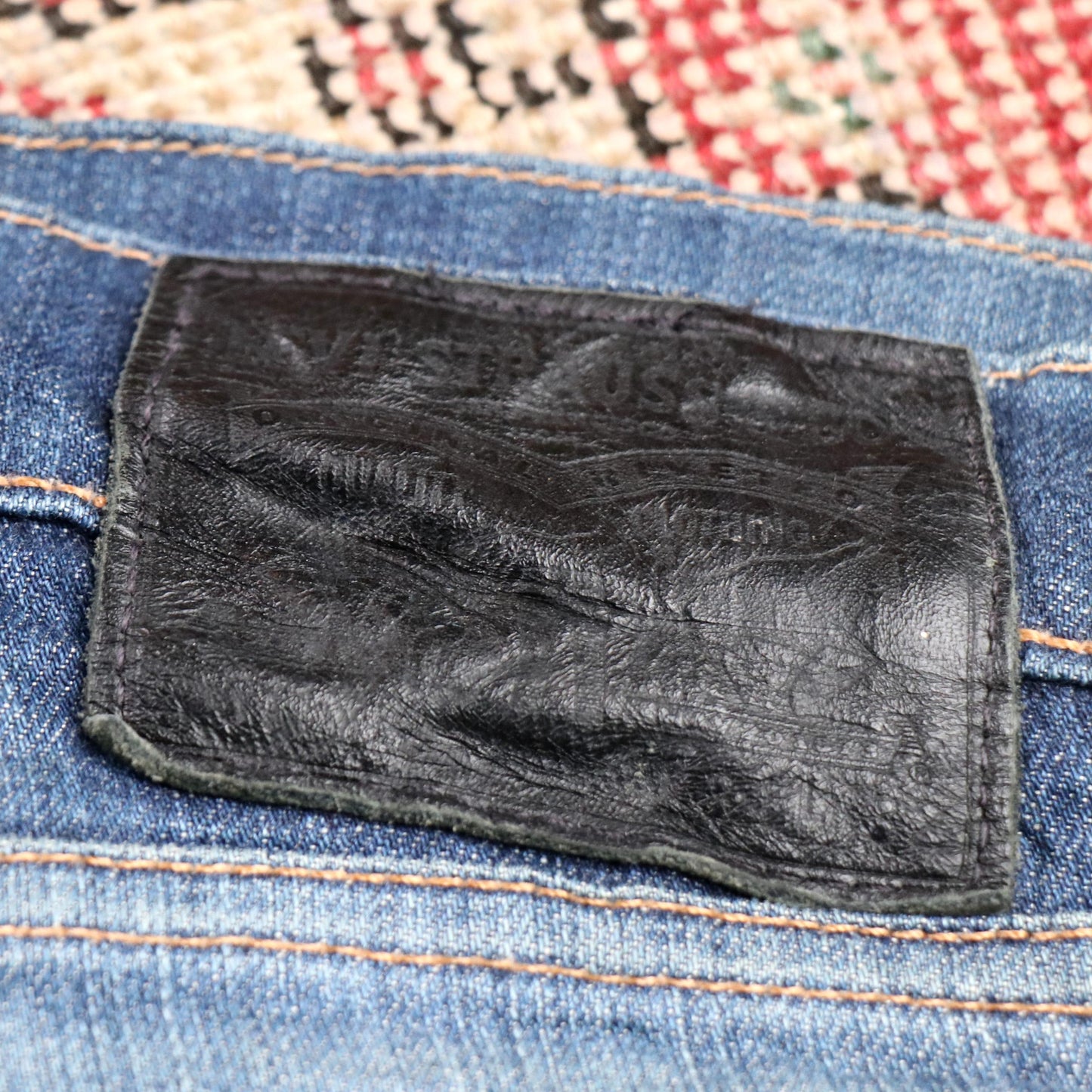 Levi's W32 L30 Straight Leg Classic Ripped Style Blue Denim Jeans