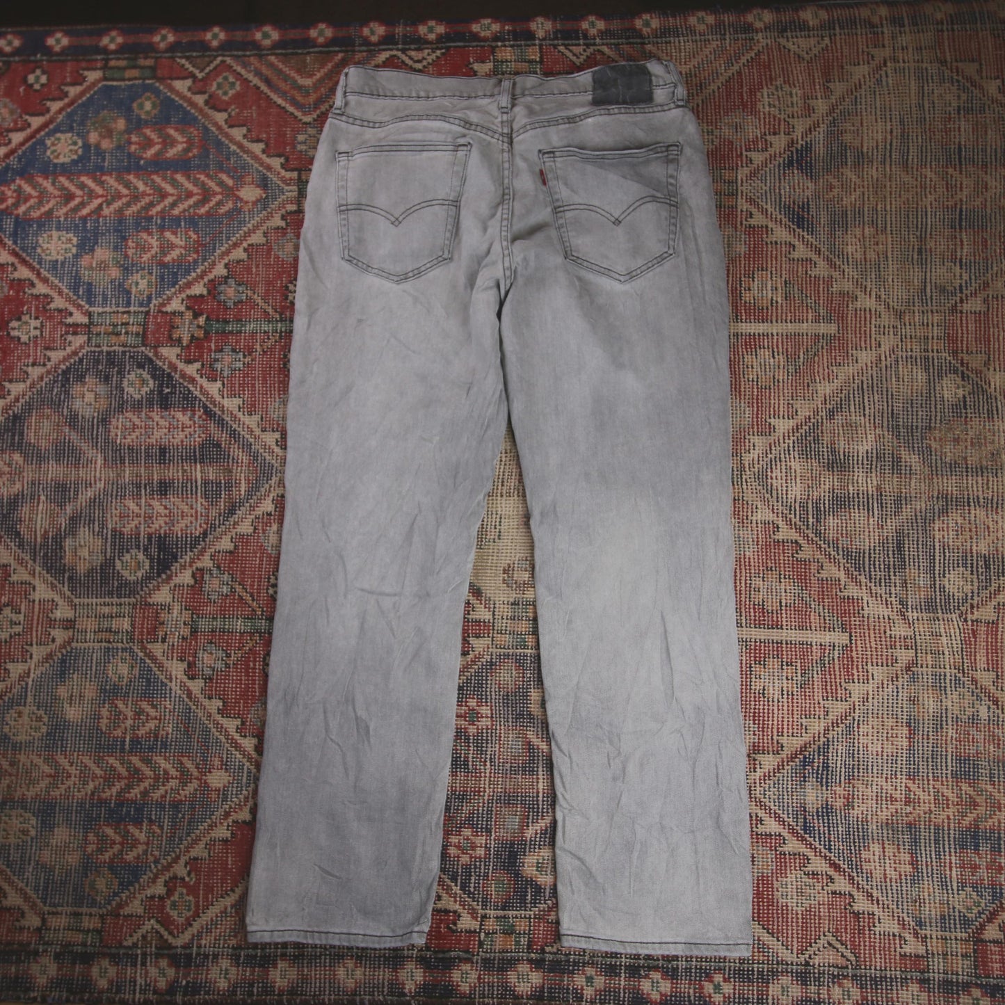 Levi's W34 L30 Straight Leg Loose Fit Grey Denim Jeans