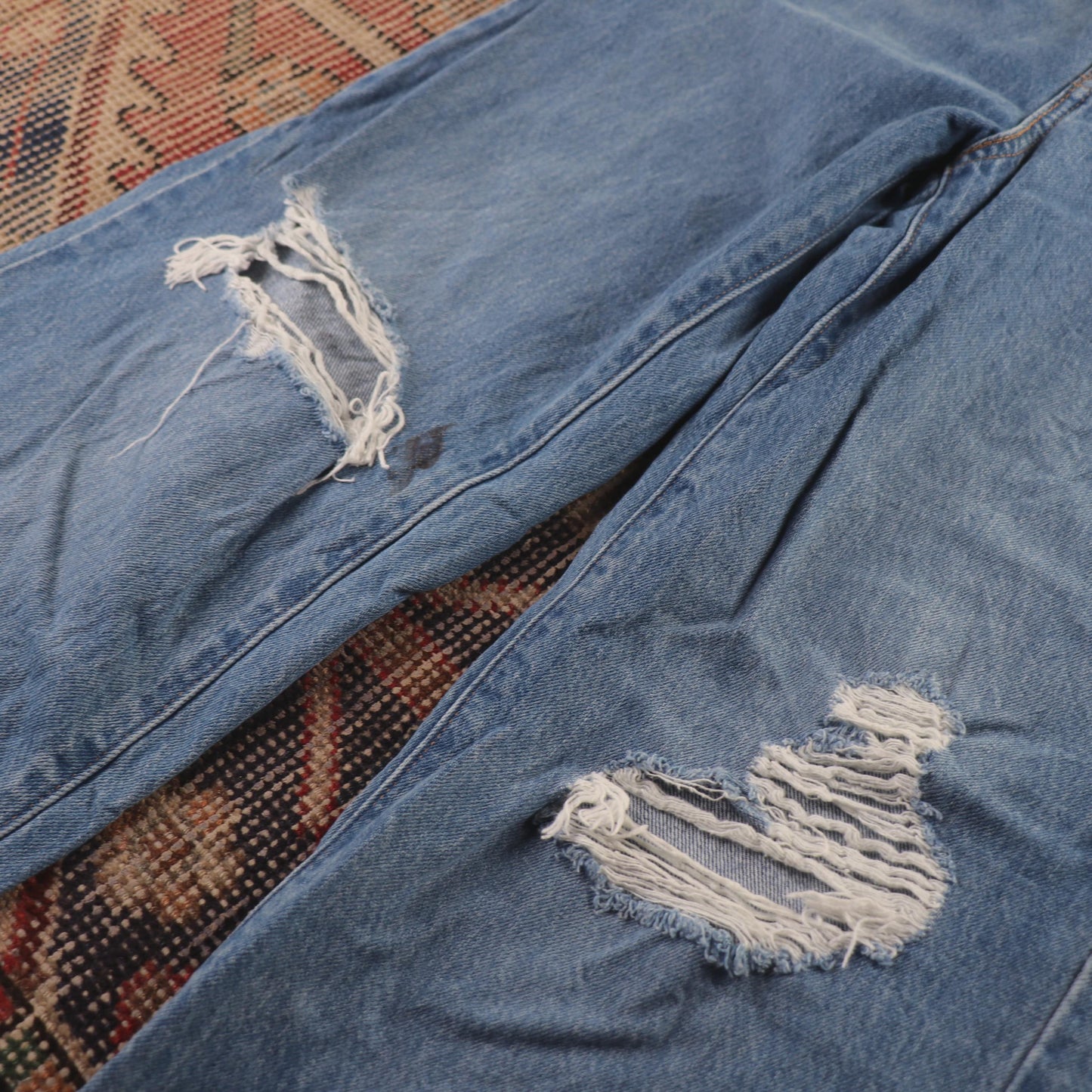 Levi's 721 Red Tab W24 L28 Loose Blue Denim Jeans