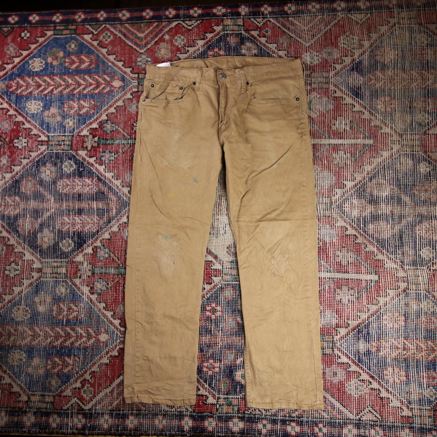 Levi's 502 W34 L26 Tapered Leg Regular Fit Brown Denim Jeans