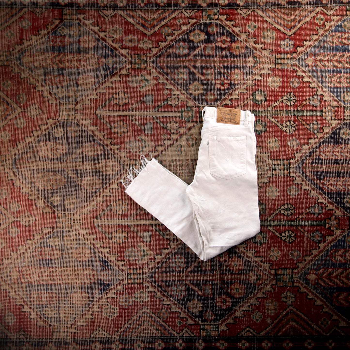 Levi's W32 L24 Skinny White Denim Jeans