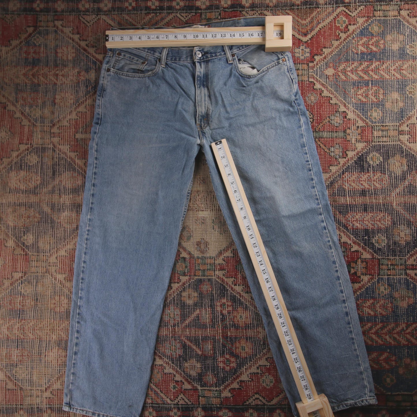 Levi's 550 Red Tab W38 L29 Tapered Leg Relaxed Fit Blue Denim Jeans