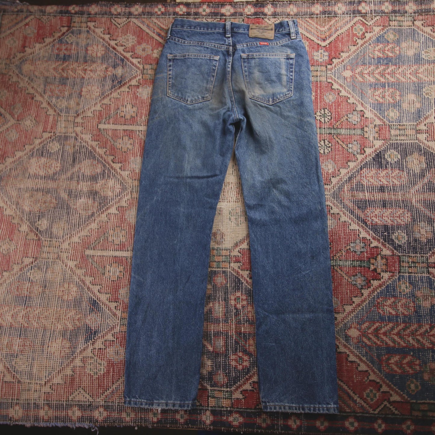 Wrangler W28 L31 Straight Leg Blue Denim Jeans