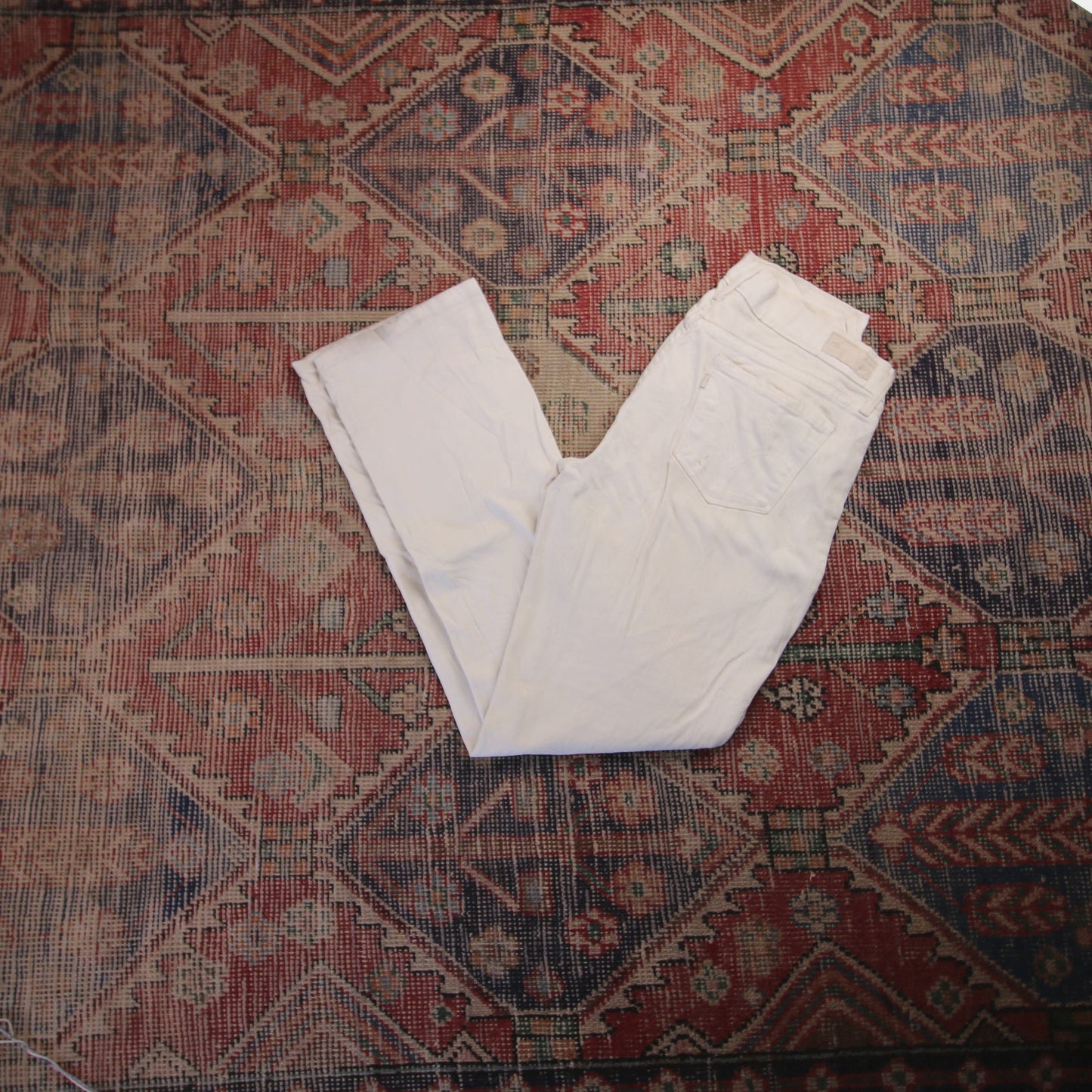Levi's 505 W30 L30 Straight Leg Regular Fit White Denim Jeans