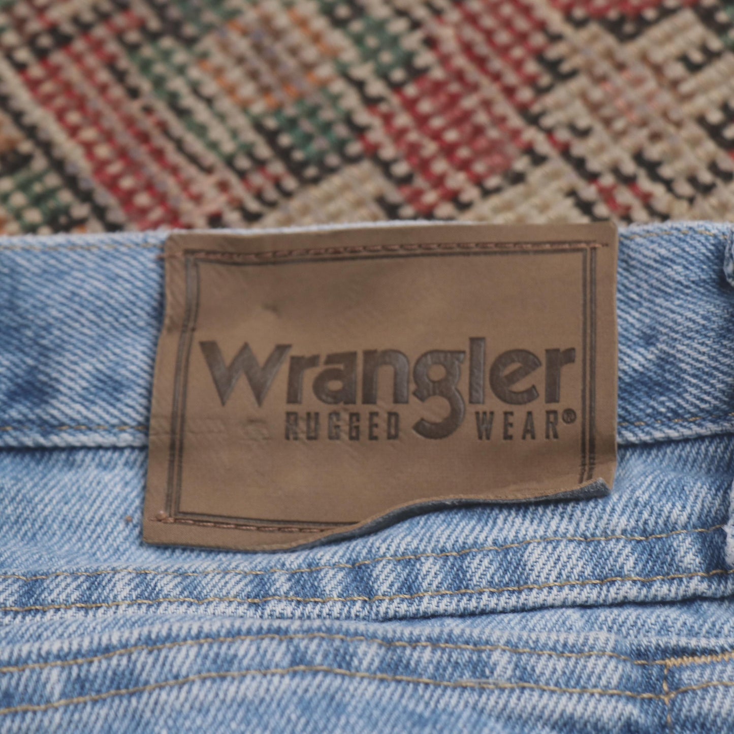 Wrangler W40 L30 Straight Leg Relaxed Fit Blue Denim Jeans