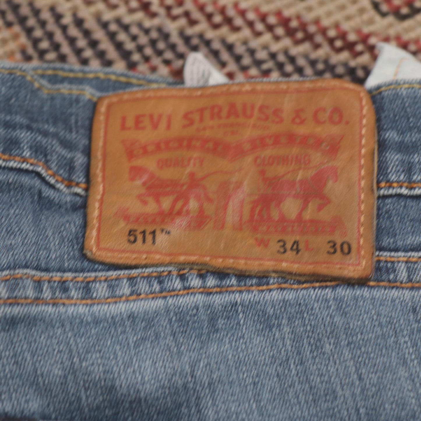 Levi's 511 W34 L27 Slim Fit Blue Denim Jeans