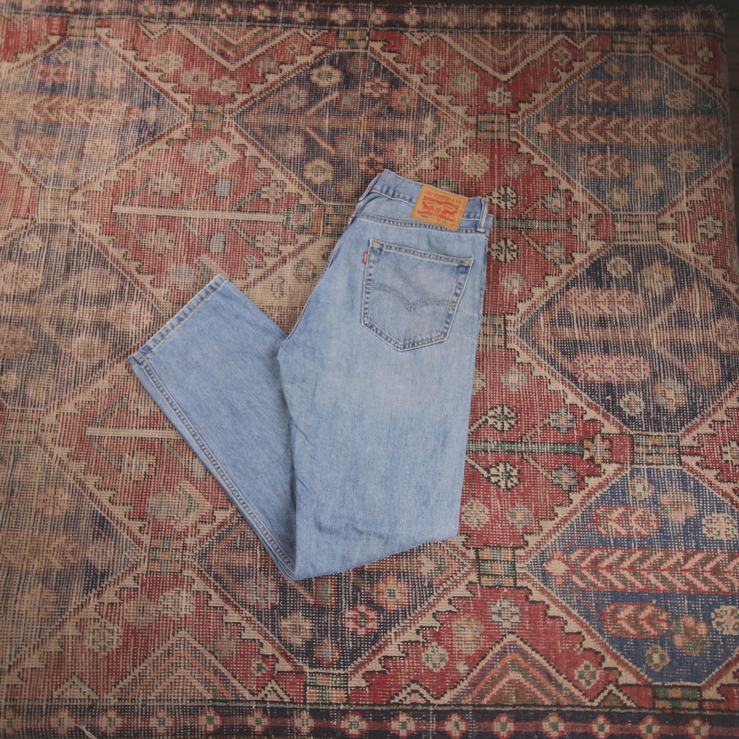 Levi's 505 W36 L31 Straight Leg Regular Fit Blue Denim Jeans