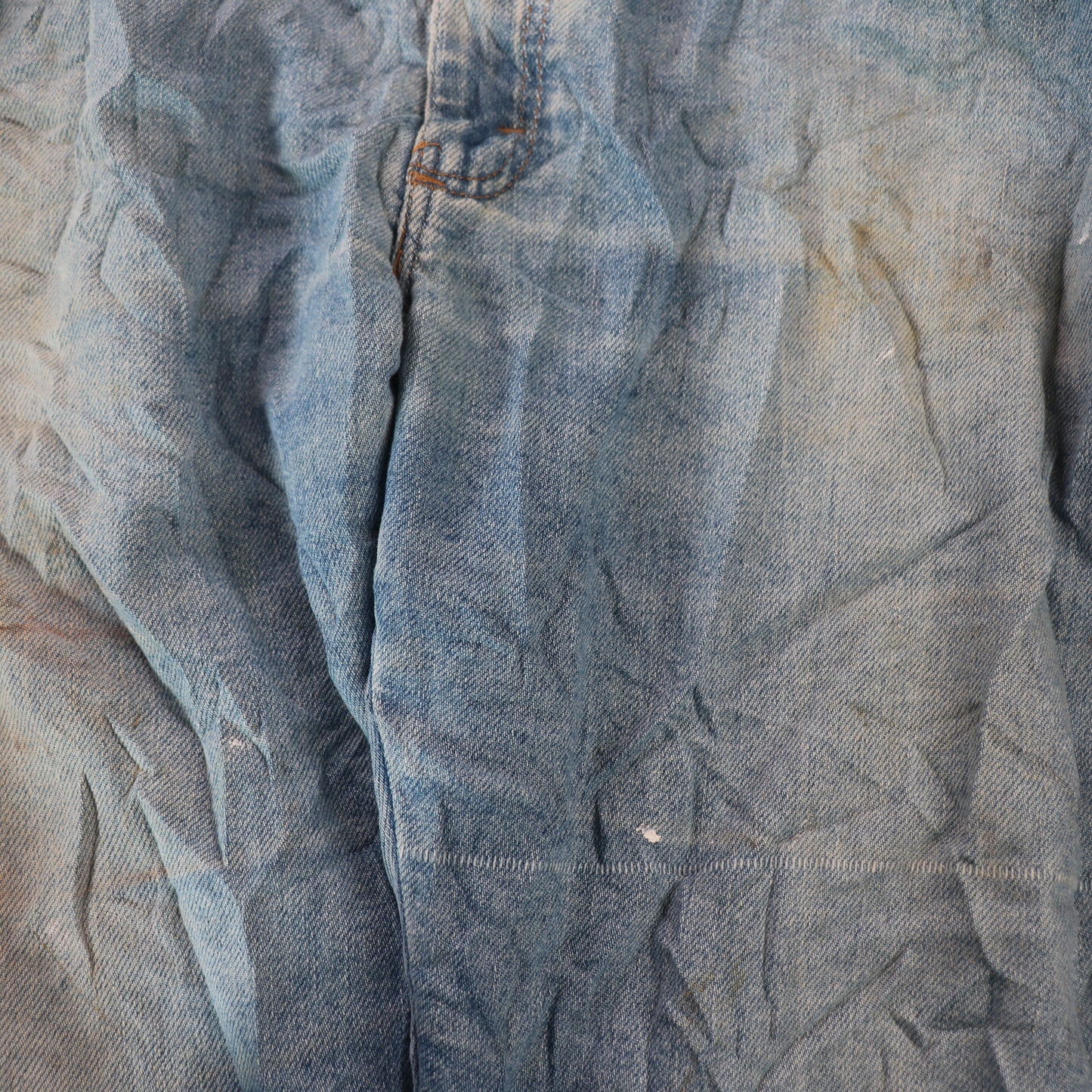 Wrangler W34 L30 Straight Leg Relaxed Fit Distressed Style Blue Denim Jeans