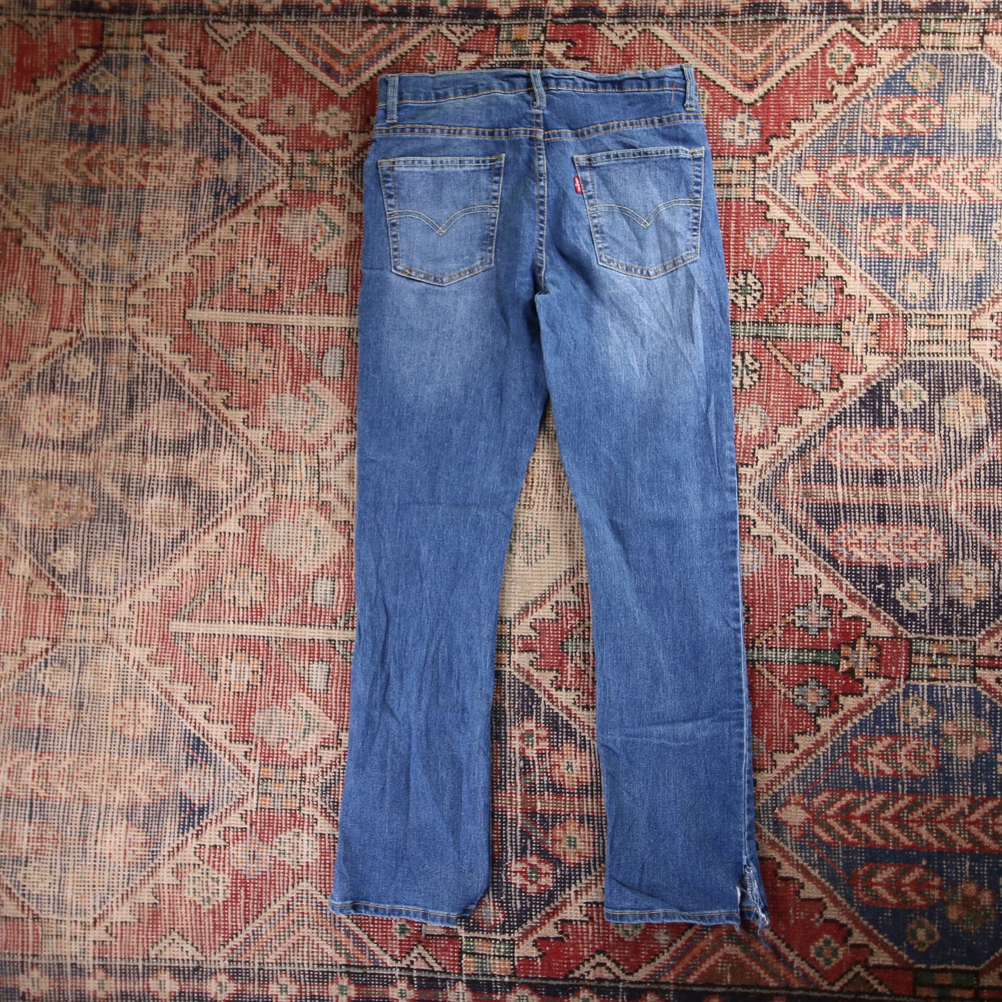 Levi's 511 Red Tab W30 L29 Slim Fit Classic Ripped Style Blue Denim Jeans