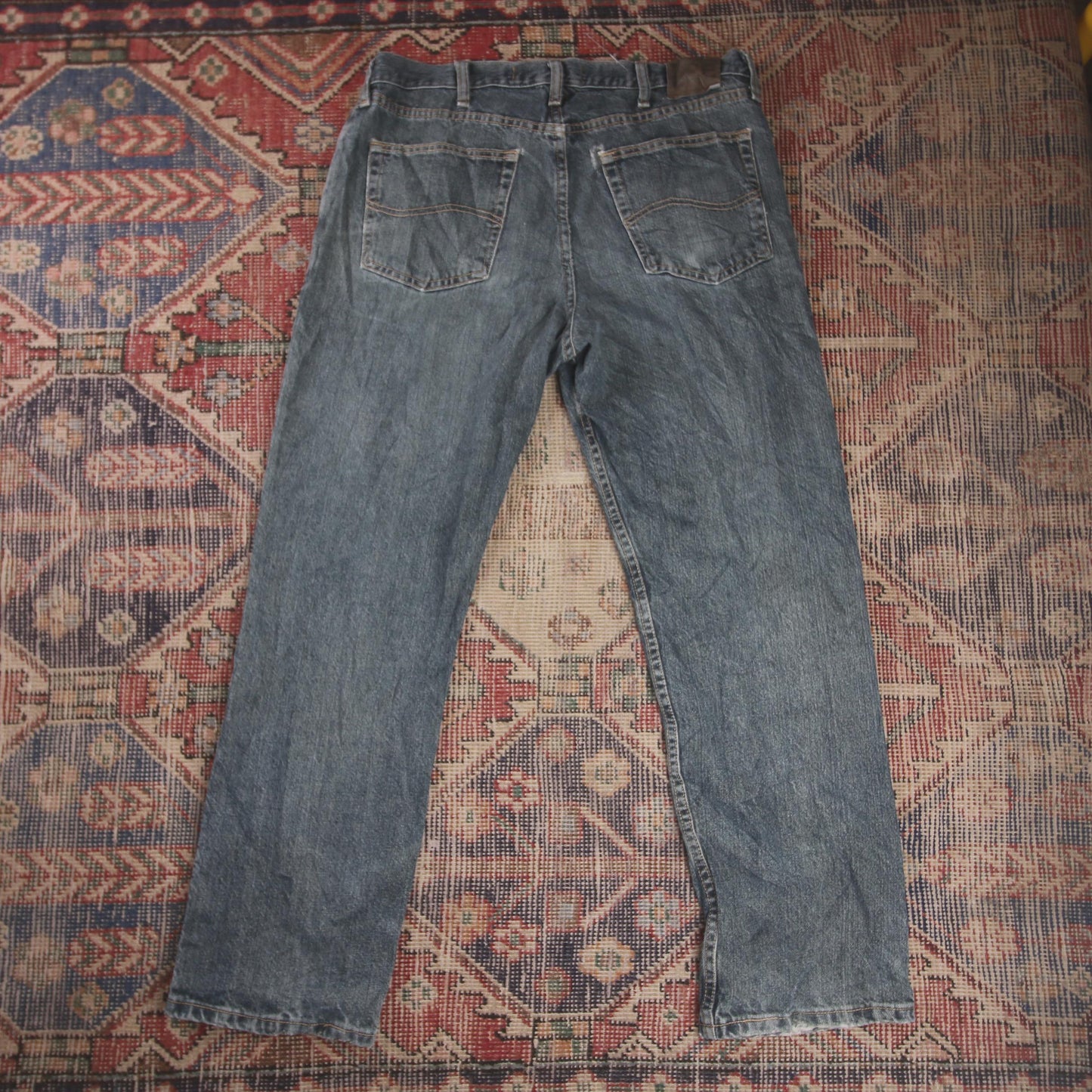 Lee W34 L30 Straight Leg Regular Fit Blue Denim Jeans