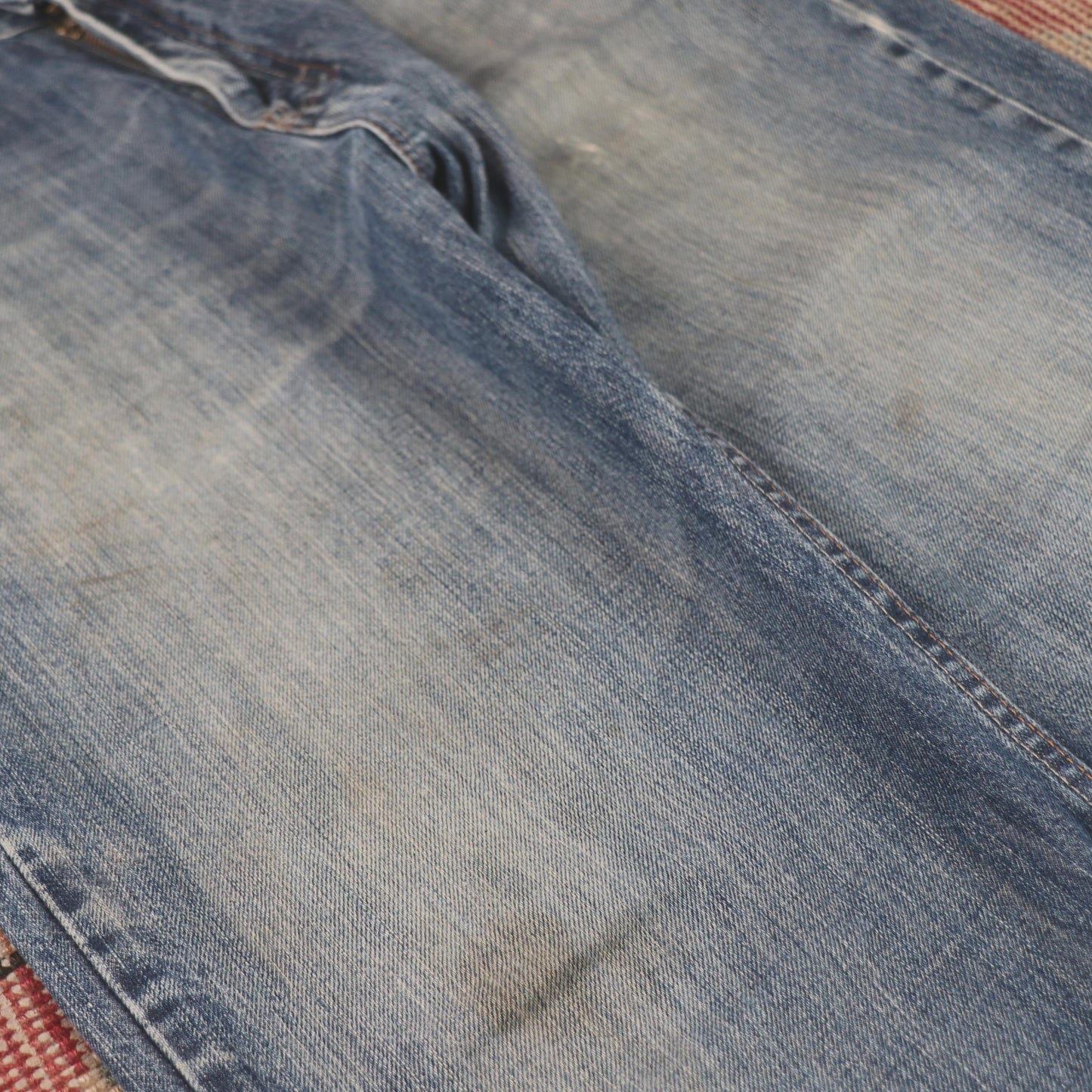 Lee W32 L30 Straight Leg Blue Denim Jeans