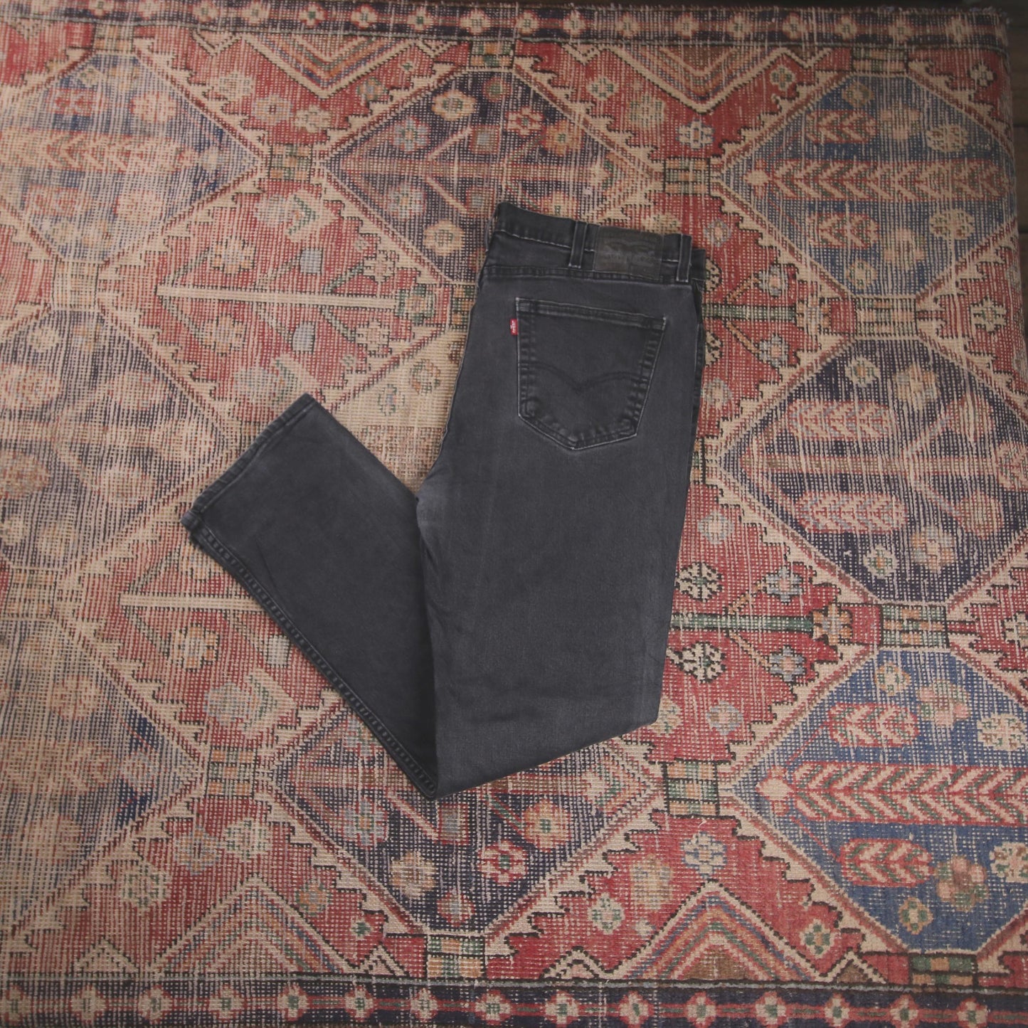 Levi's 514 W40 L31 Straight Leg Black Denim Jeans