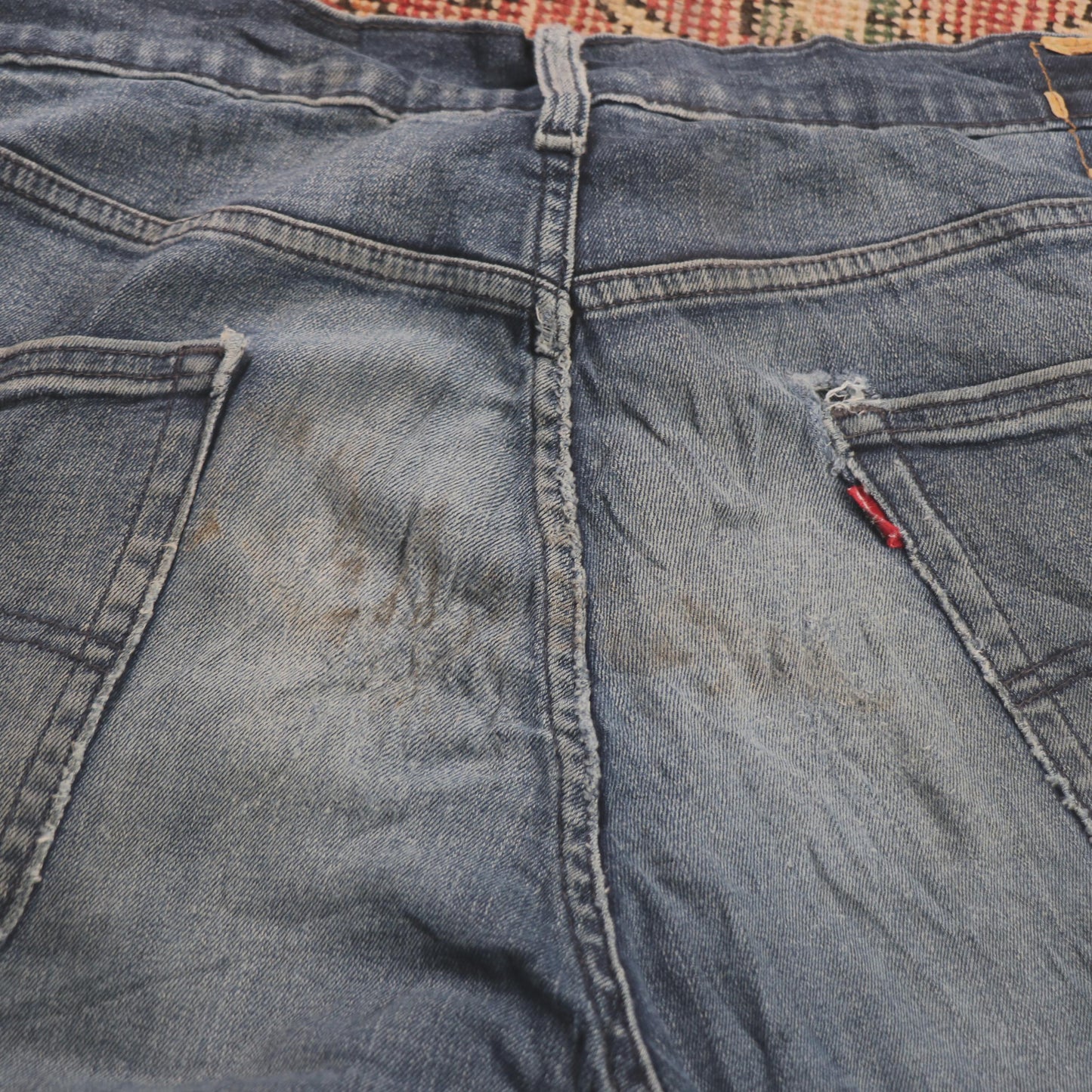 Levi's W40 L34 Straight Leg Loose Fit Blue Denim Jeans