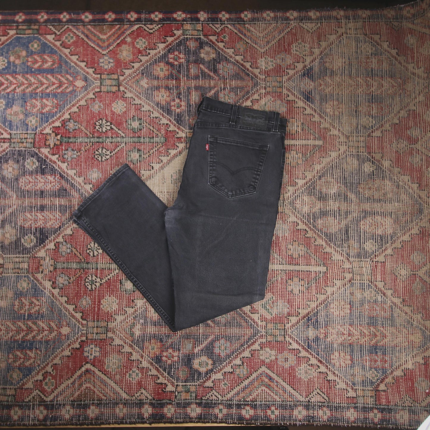 Levi's 514 W40 L31 Straight Leg Black Denim Jeans