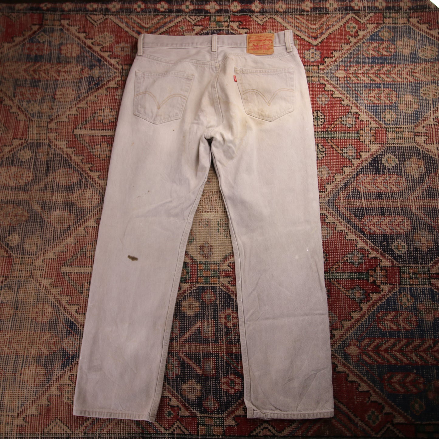 Levi's 501 W32 L28 Original Fit Beige Denim Jeans