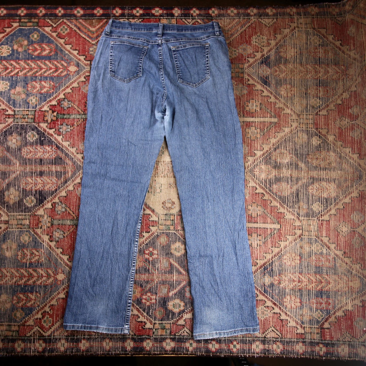 Lee W34 L30 Straight Leg Loose Fit Blue Denim Jeans