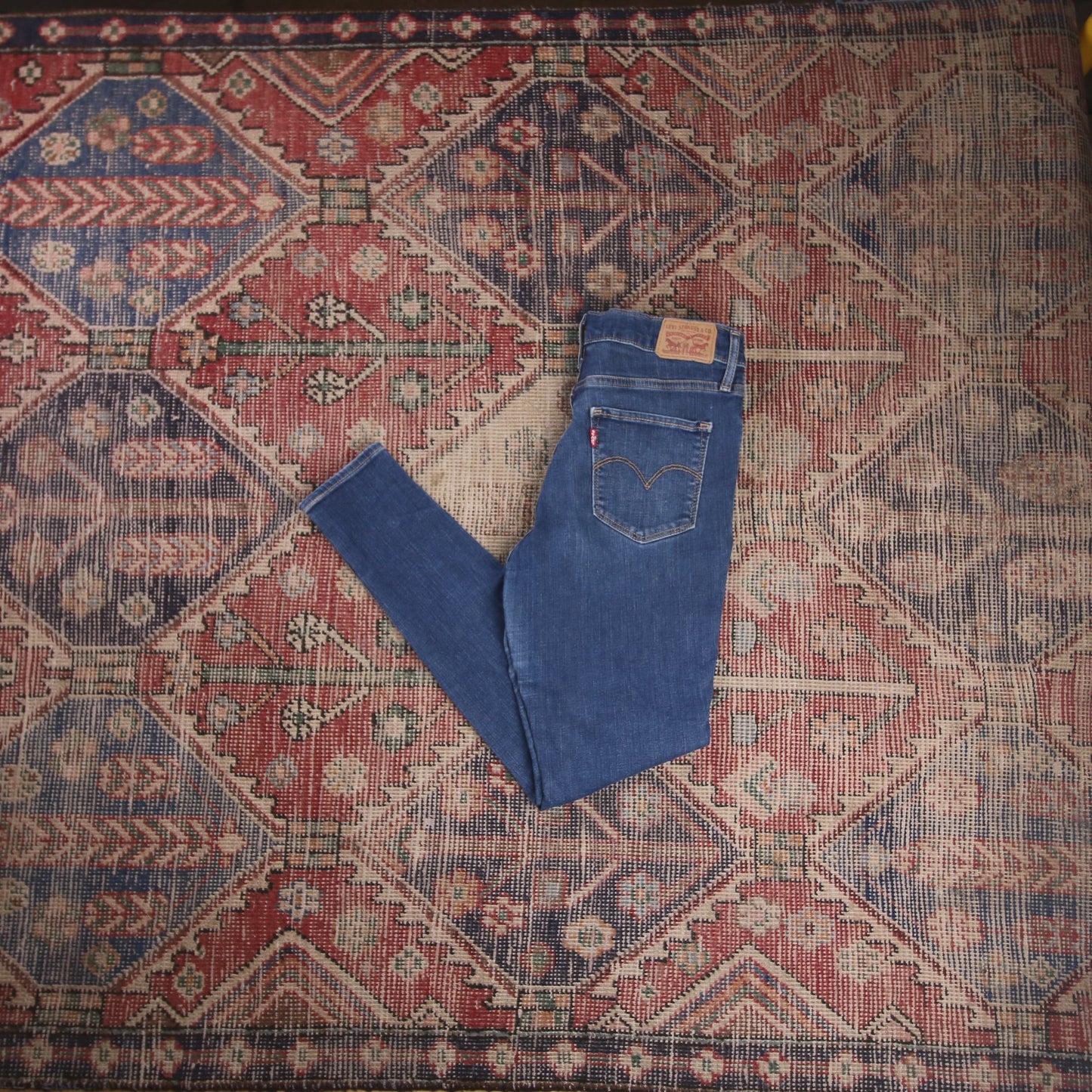 Levi's 720 W26 L26 Classic Ripped Style Blue Denim Jeans