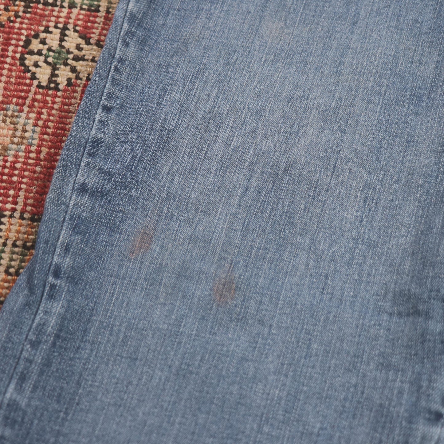 Lee W36 L28 Straight Leg Classic Ripped Style Distressed Style Blue Denim Jeans
