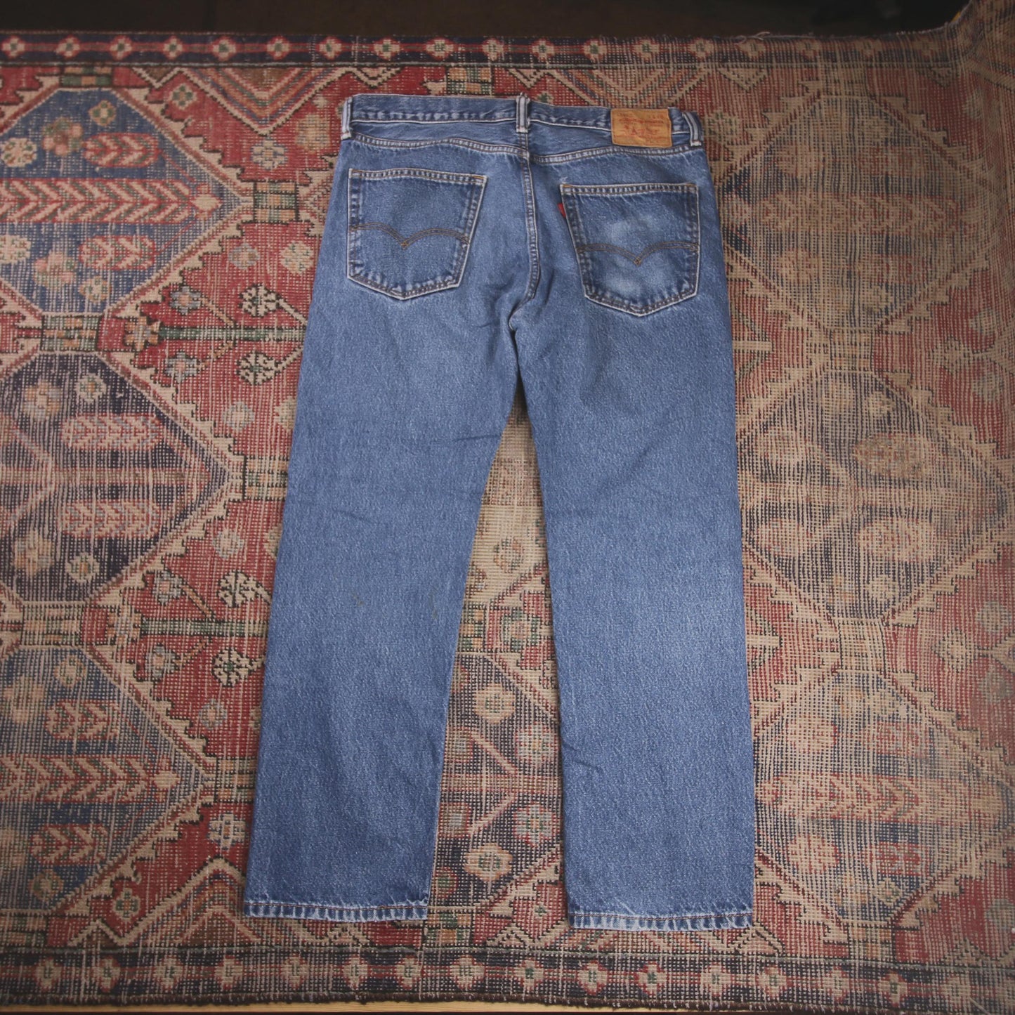 Levi's 505 W36 L28 Straight Leg Regular Fit Blue Denim Jeans