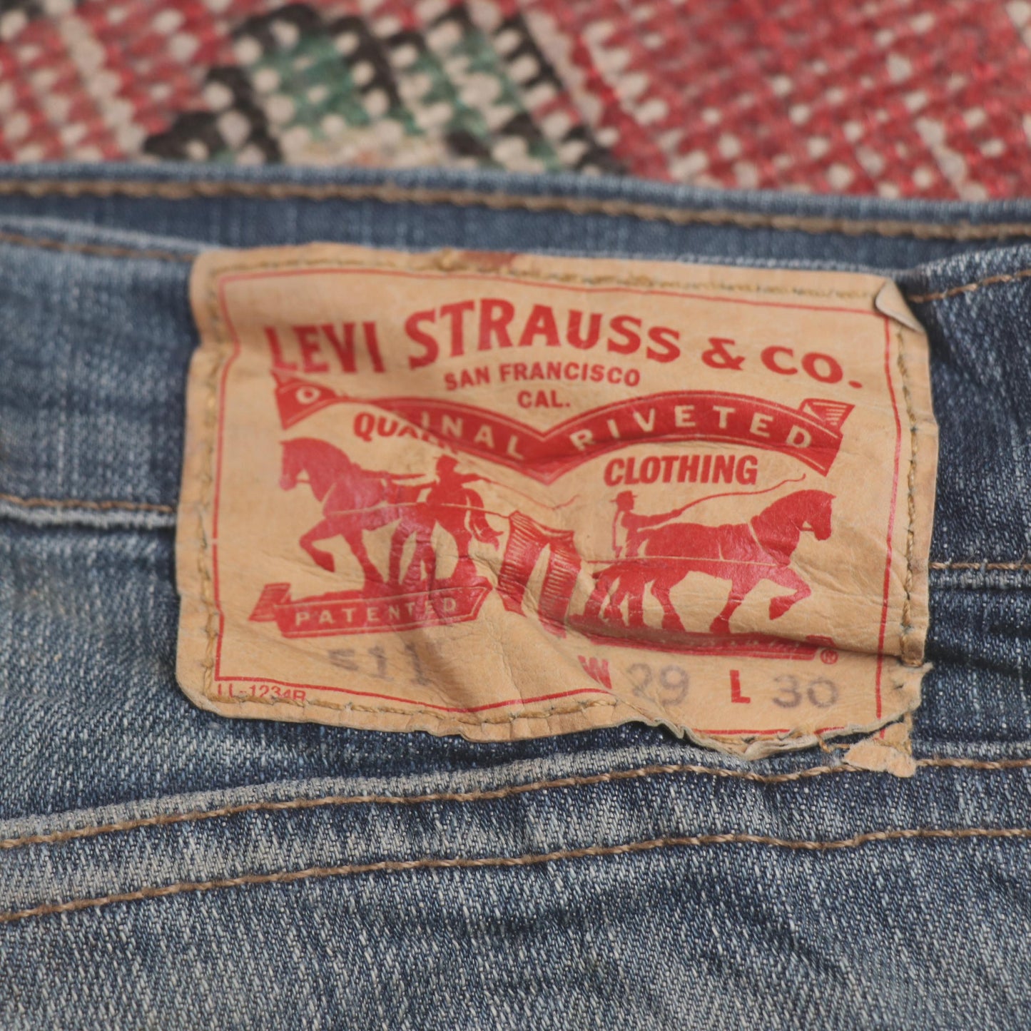 Levi's 511 W30 L29 Slim Fit Blue Denim Jeans