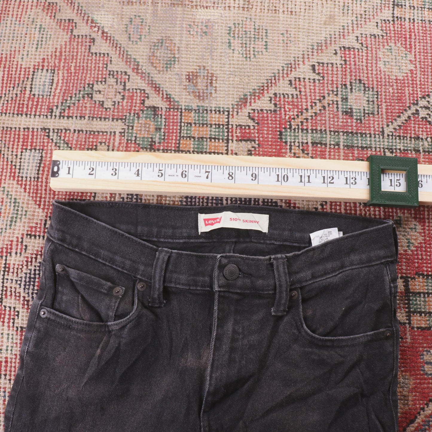Levi's 510 Red Tab W30 L29 Skinny Black Denim Jeans