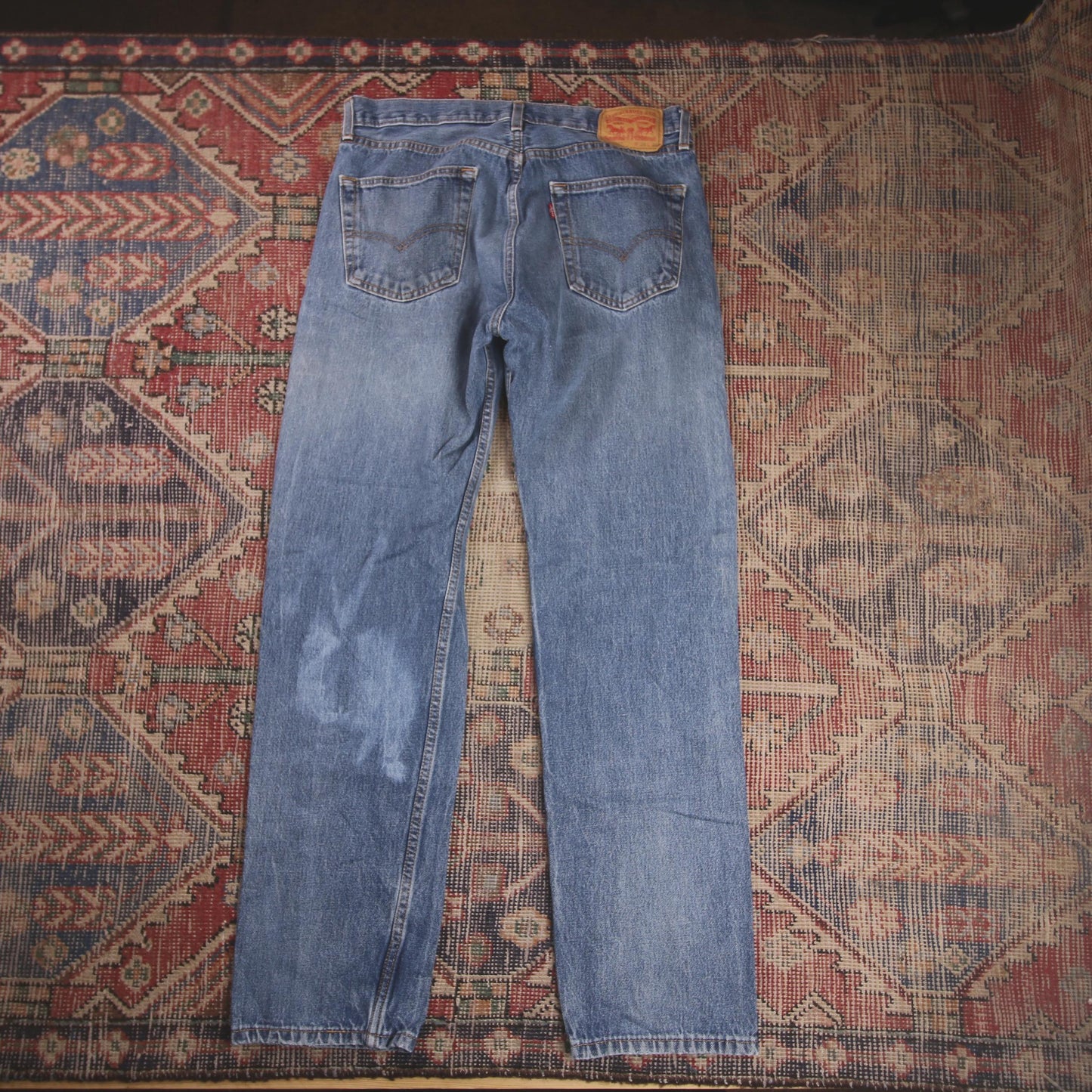 Levi's 505 W34 L31 Straight Leg Regular Fit Blue Denim Jeans