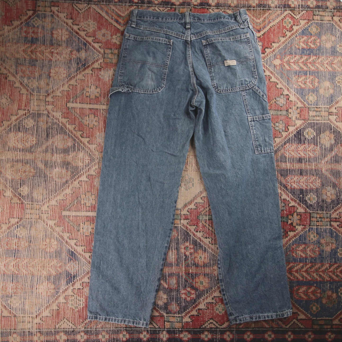 Wrangler W38 L31 Relaxed Blue Denim Jeans