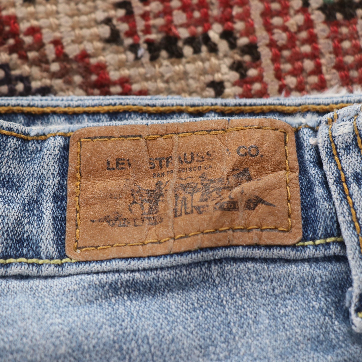 Levi's 525 Red Tab W34 L28 Bootcut Slim Fit Blue Denim Jeans