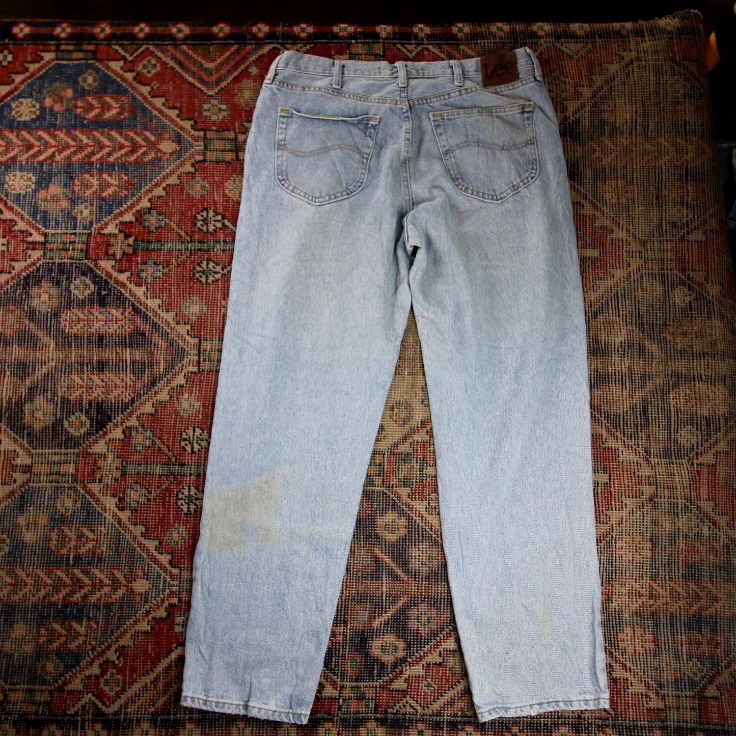 Lee W38 L30 Tapered Leg Loose Fit Blue Denim Jeans