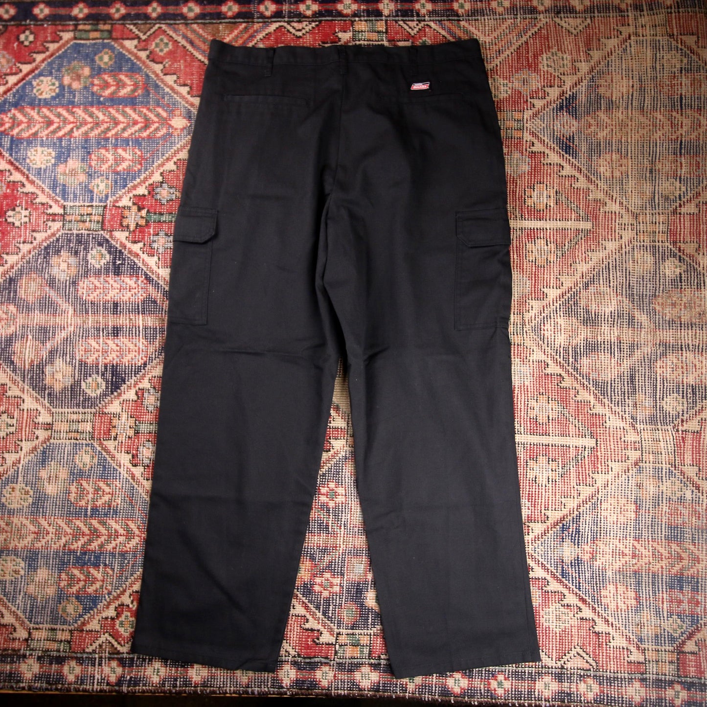 Dickies W36 L29 Cargos Black Cotton Blend Trousers