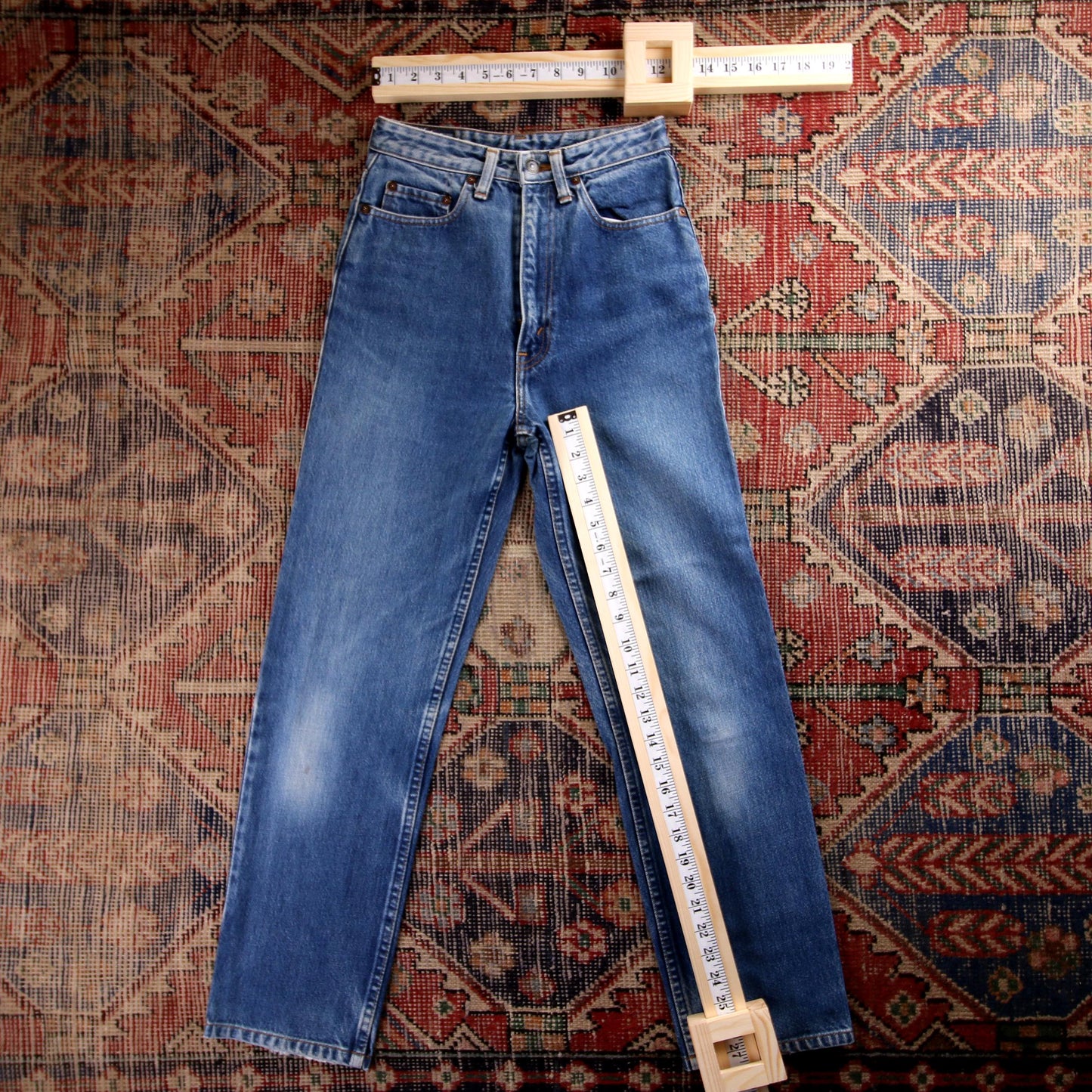 Levi's 515 Red Tab W24 L27 Flared Blue Denim Jeans