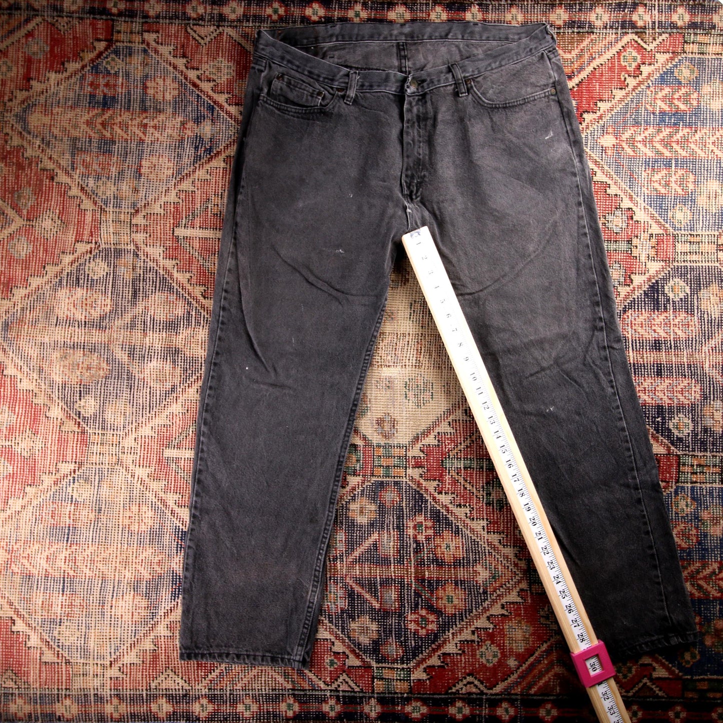 Wrangler W34 L30 Straight Leg Grey Denim Jeans