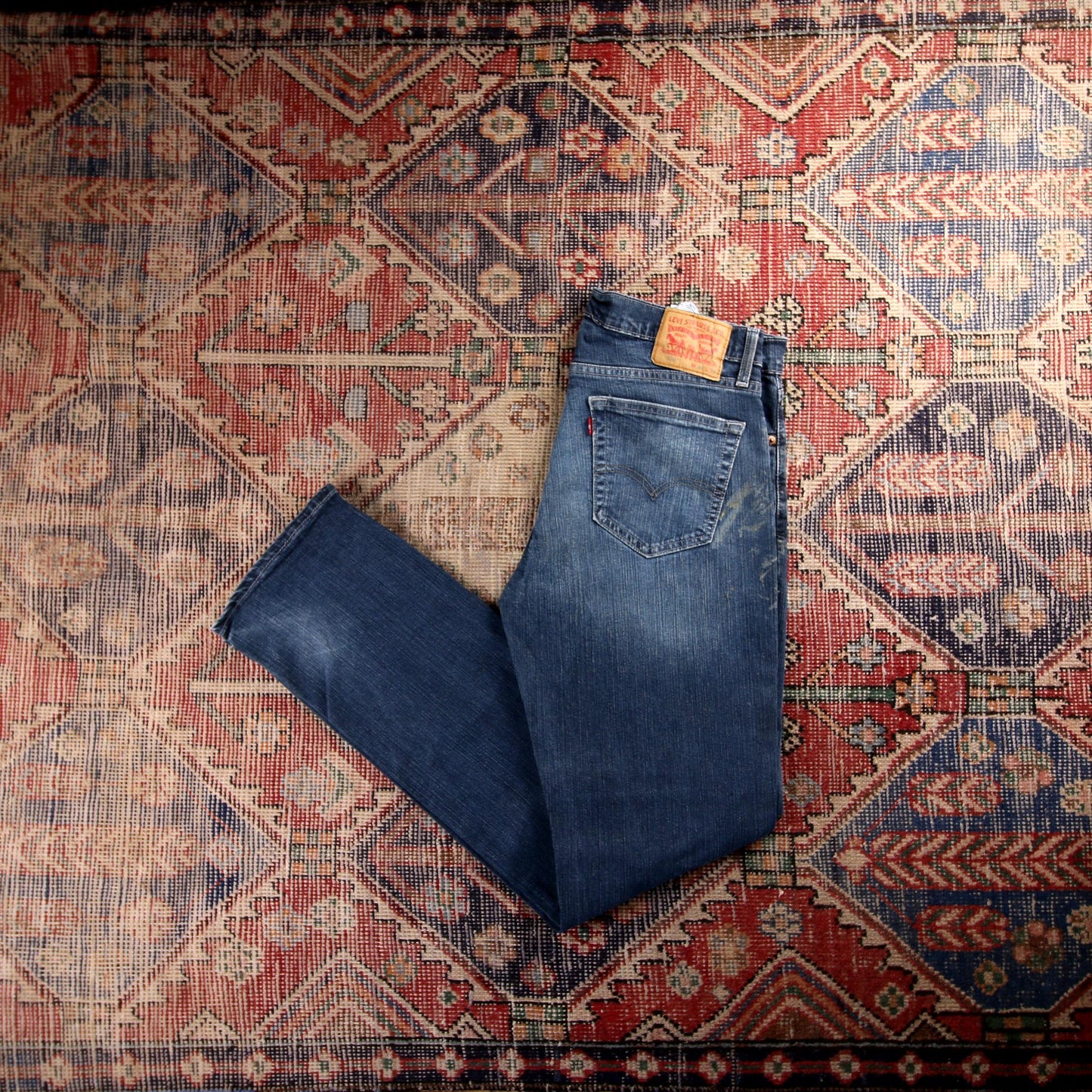 Levi's 559 Red Tab W34 L35 Straight Leg Relaxed Fit Blue Denim Jeans