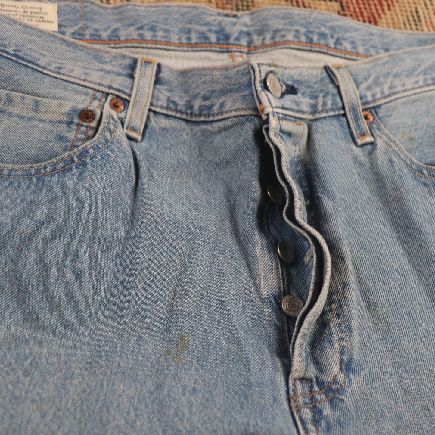 Levi's 501 W36 L30 Original Fit Blue Denim Jeans
