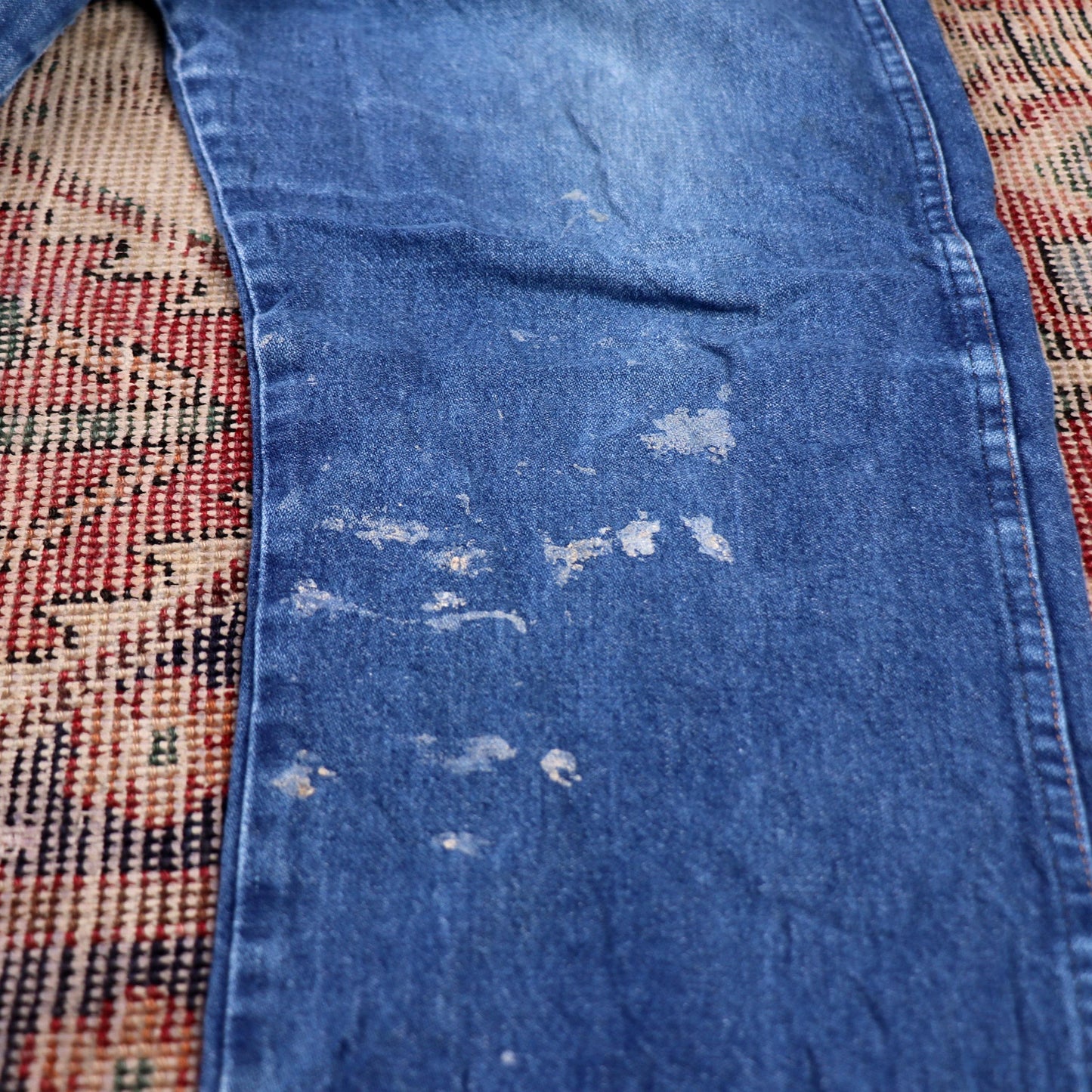 Wrangler W34 L29 Straight Leg Relaxed Fit Blue Denim Jeans