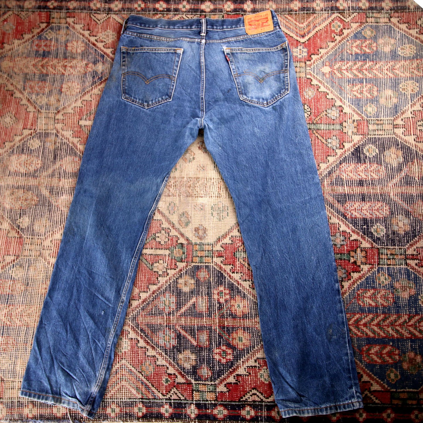 Levi's 505 W36 L32 Straight Leg Regular Fit Blue Denim Jeans