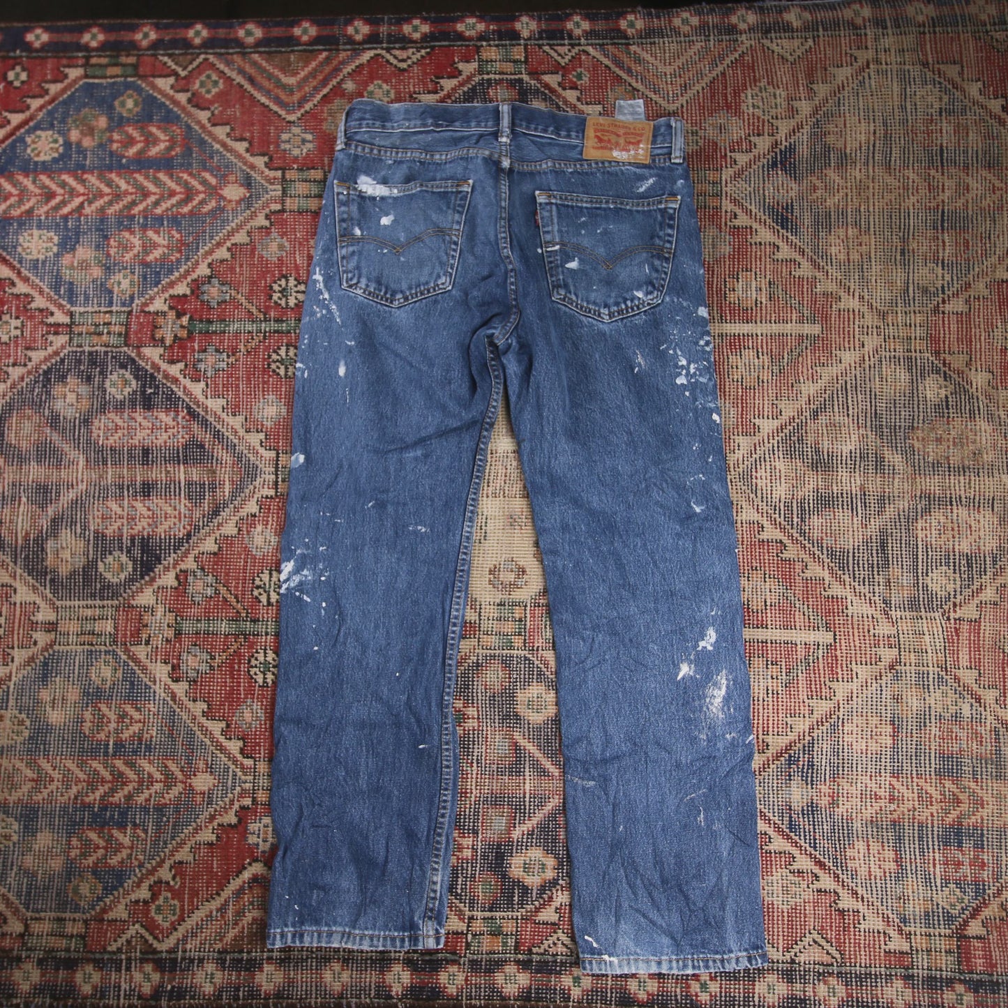 Levi's W32 L29 Straight Leg Relaxed Fit Blue Denim Jeans