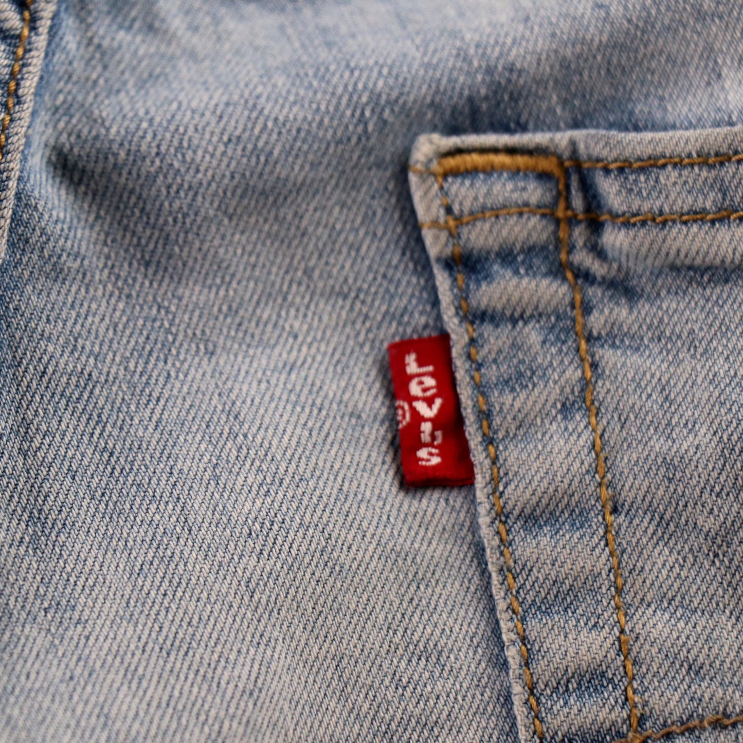 Levi's 501 Red Tab W36 L27 Original Fit Classic Ripped Style Blue Denim Jeans