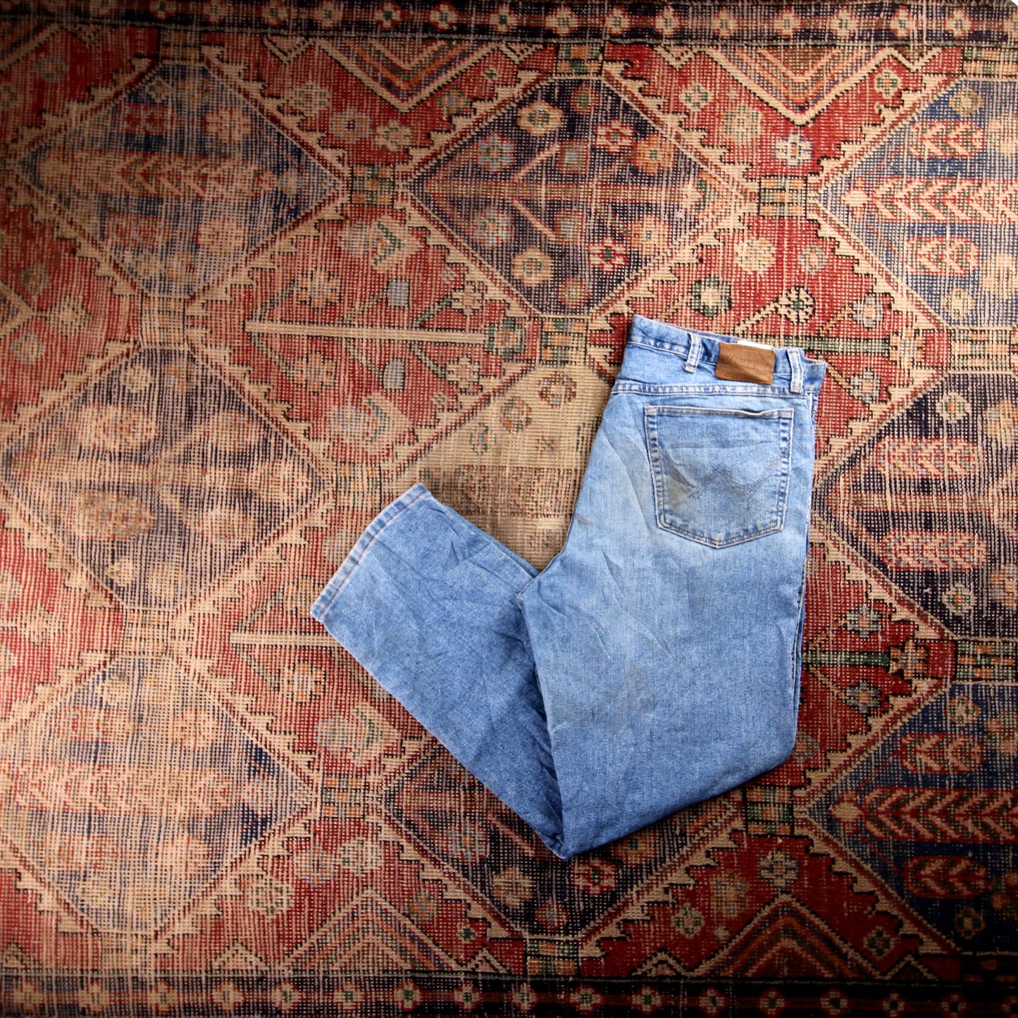 Wrangler W36 L29 Relaxed Blue Denim Jeans