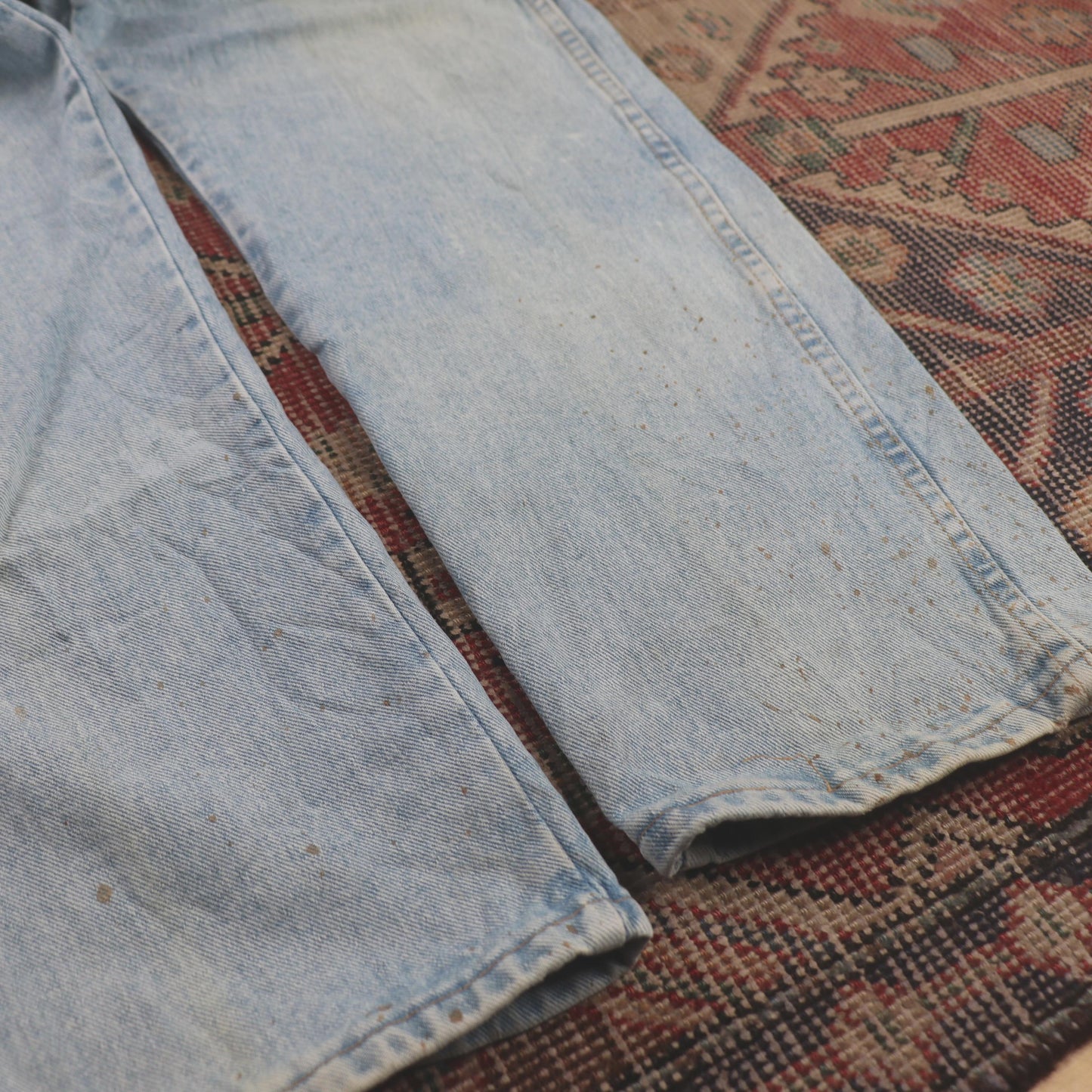 Wrangler W36 L28 Straight Leg Relaxed Fit Blue Denim Jeans