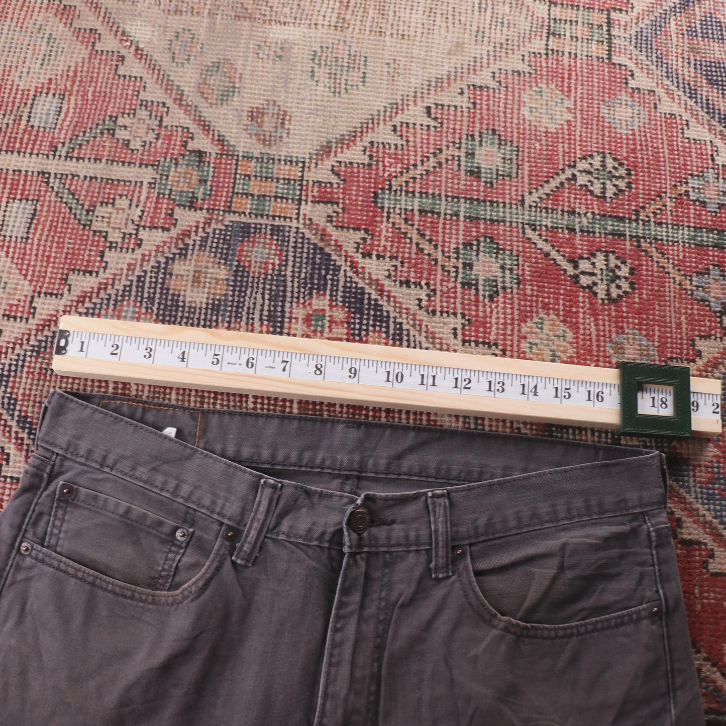 Levi's 505 White Tab W36 L29 Straight Leg Regular Fit Grey Denim Jeans