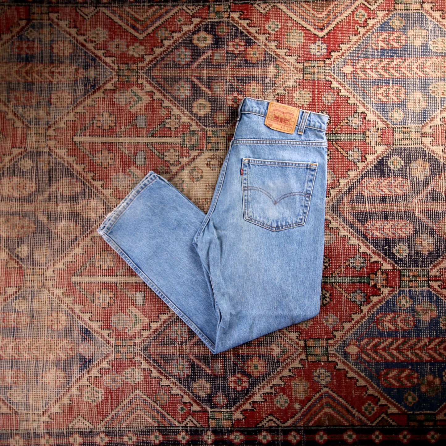Levi's 505 Red Tab W36 L30 Straight Leg Regular Fit Blue Denim Jeans