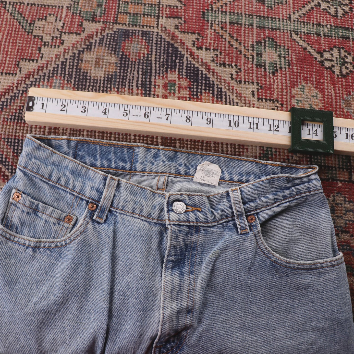 Levi's 501 Red Tab W28 L27 Original Fit Blue Denim Jeans