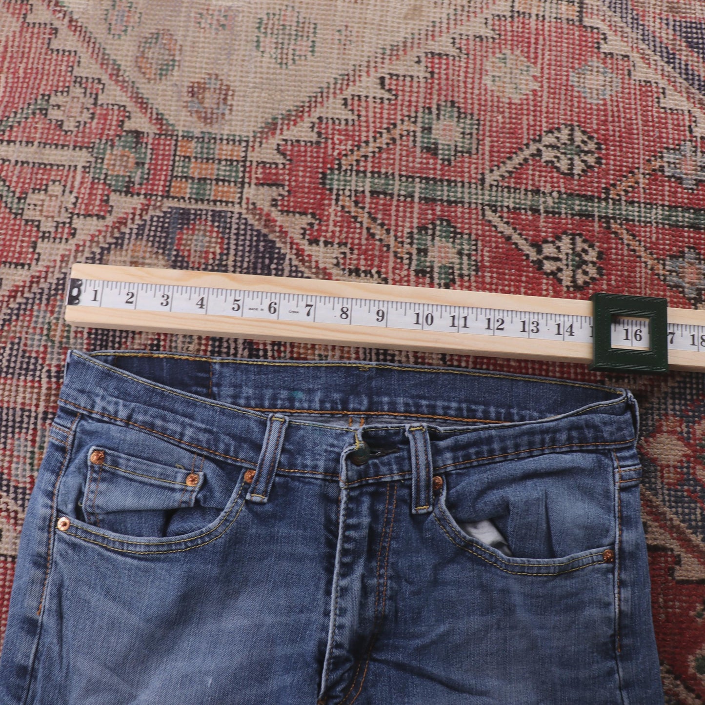 Levi's 505 Red Tab W32 L28 Straight Leg Regular Fit Blue Denim Jeans