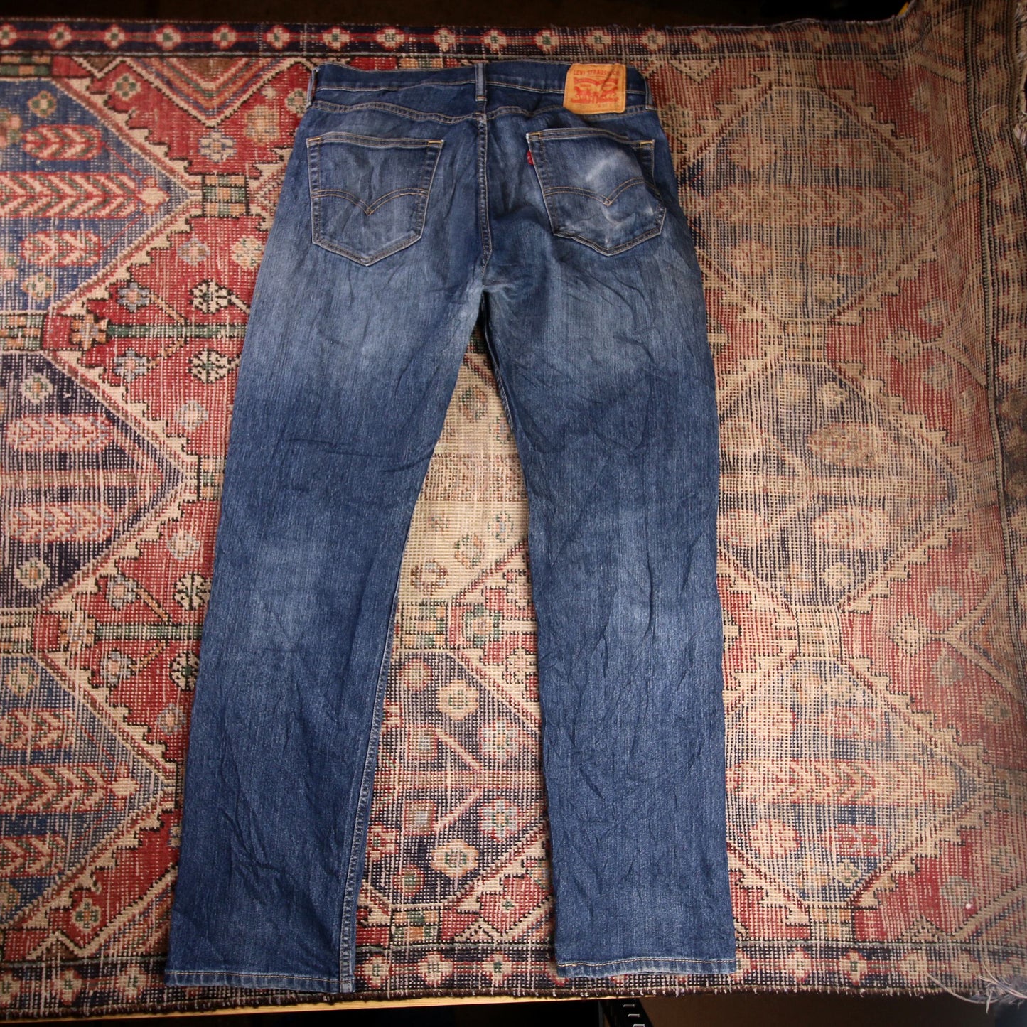 Levi's 505 W36 L33 Straight Leg Regular Fit Blue Denim Jeans