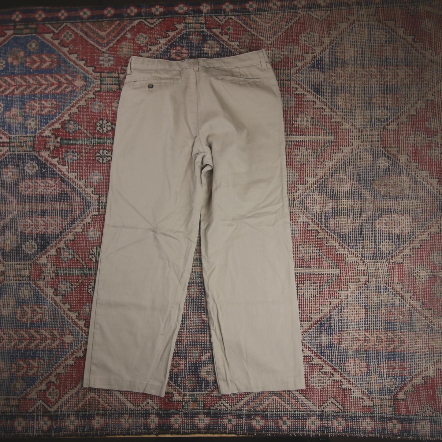 Dickies W32 L25 Straight Leg Beige Cotton Blend Trousers